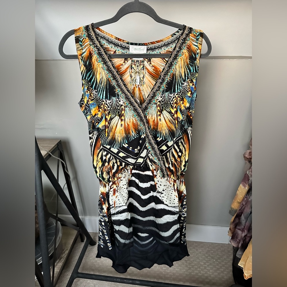 CAMILLA Lost Paradise cross over dress. Australian Hand NWT. Beautiful Dress!